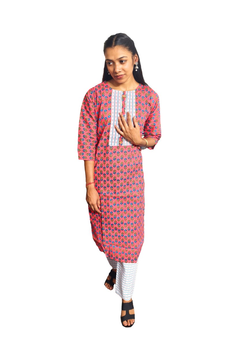 Cotton Kurti Pant Set