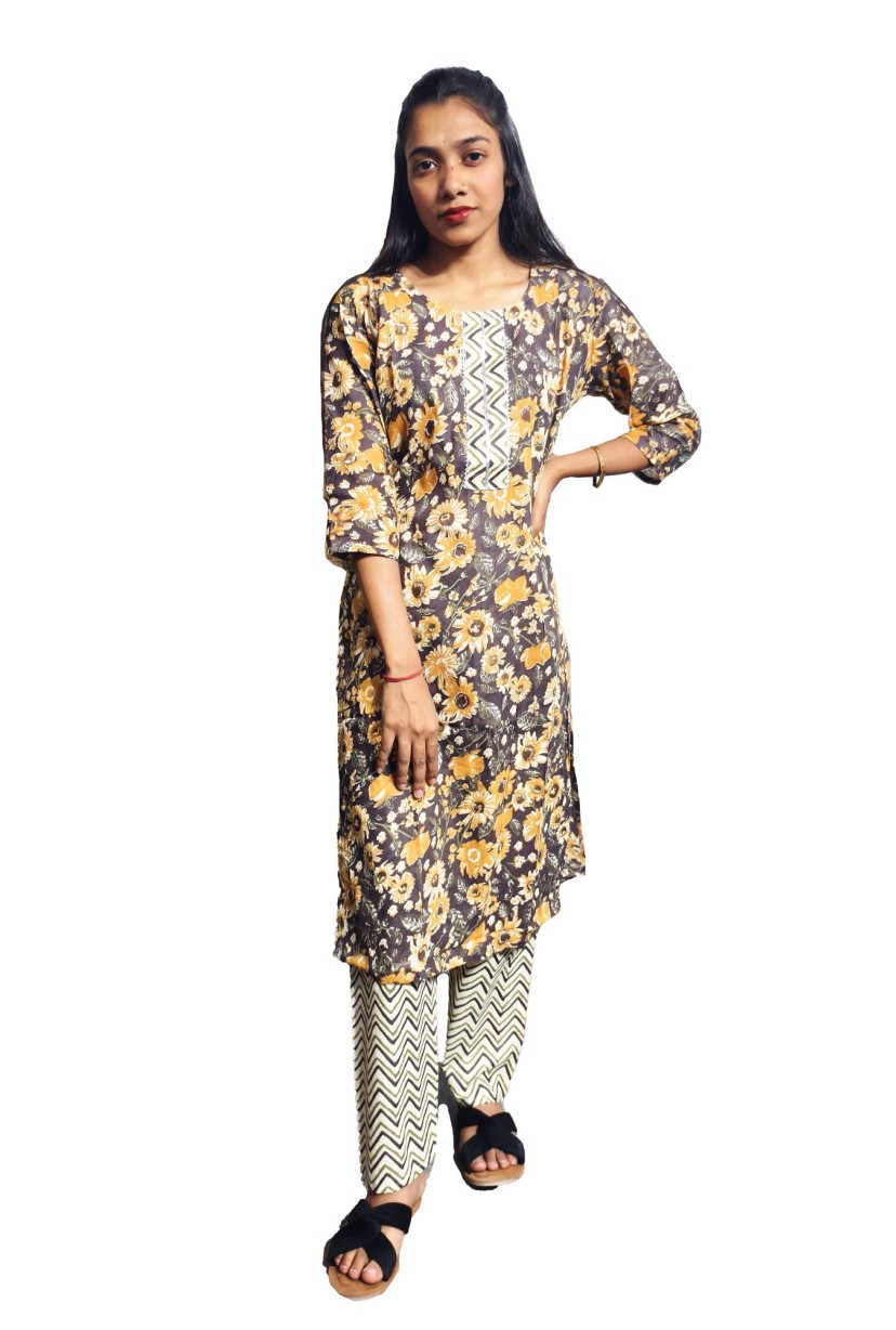 Cotton Kurti Pant Set