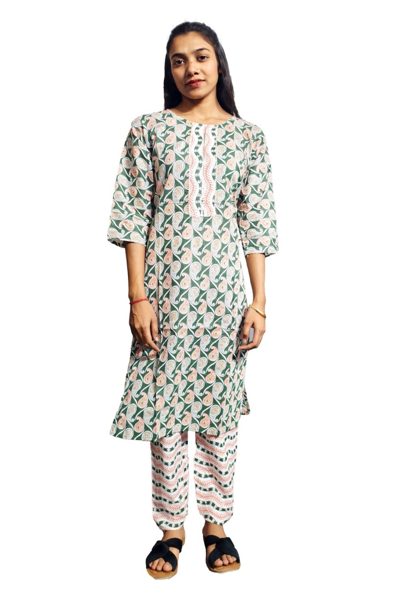 Cotton Kurti Pant Set