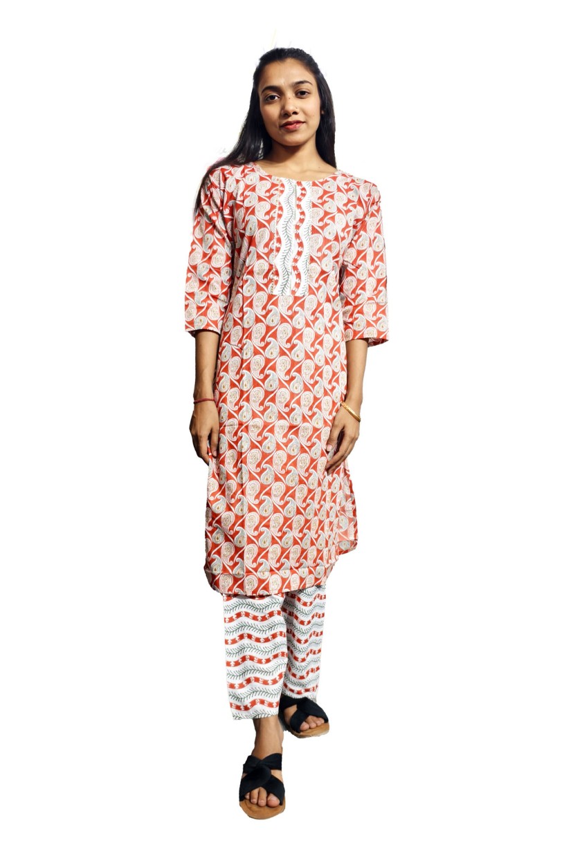 Cotton Kurti Pant Set