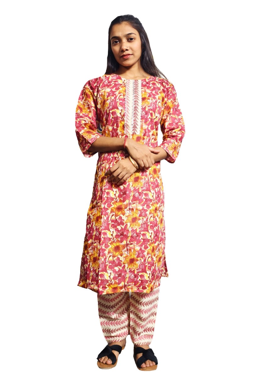 Cotton Kurti Pant Set