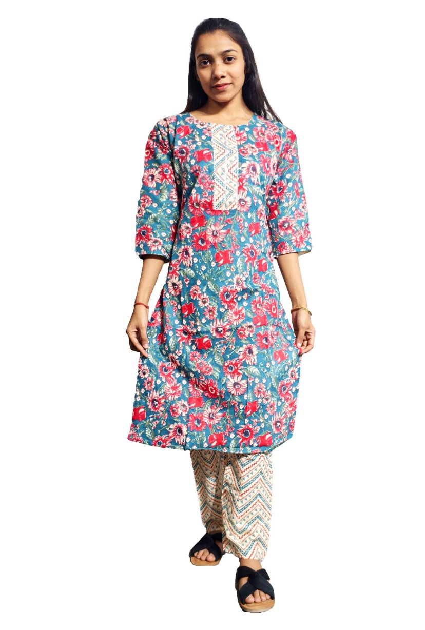 Cotton Kurti Pant Set