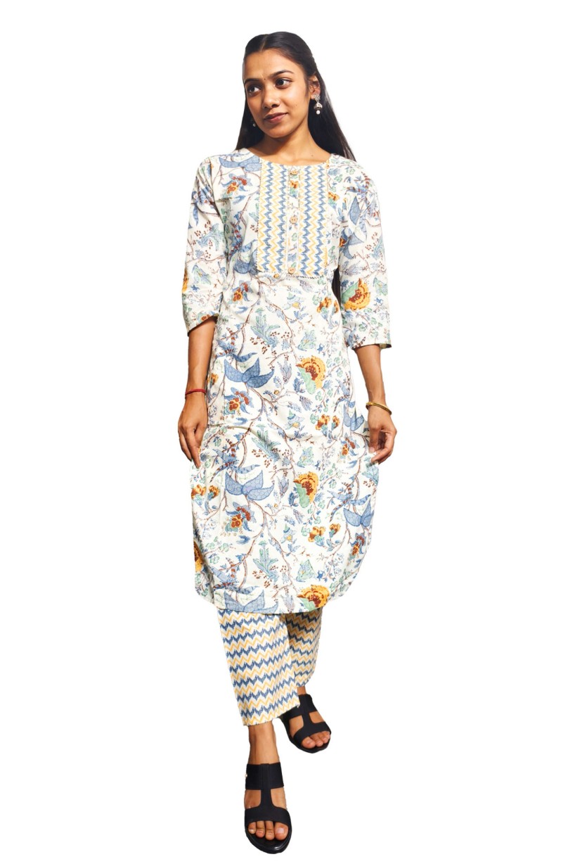 Cotton Kurti Pant Set