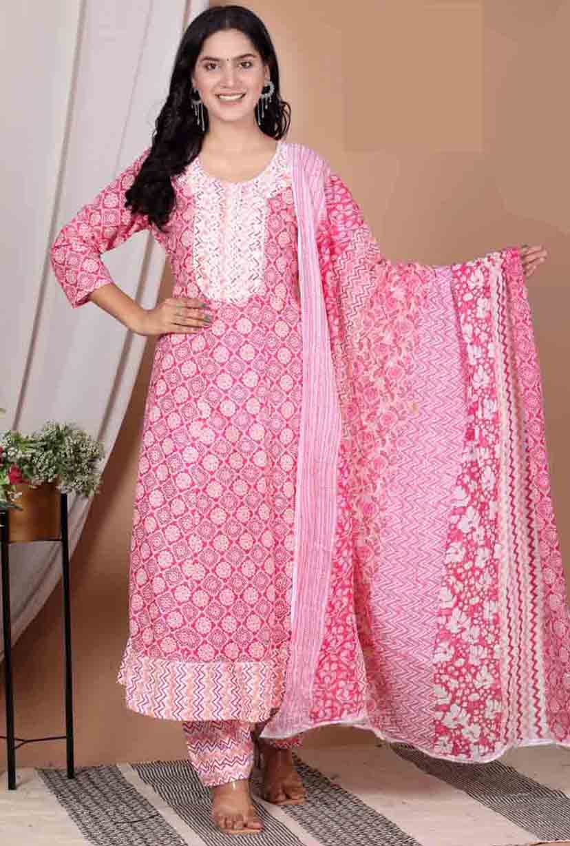 Women Lucknowi Ghera Suit