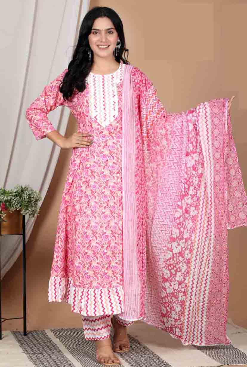 Women Lucknowi Ghera Suit