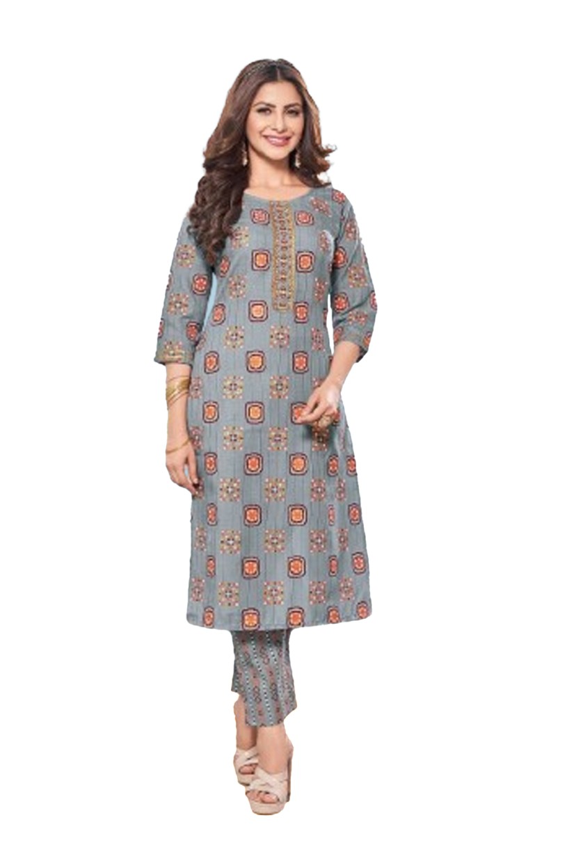 REYON PRINT KURTI PANT 