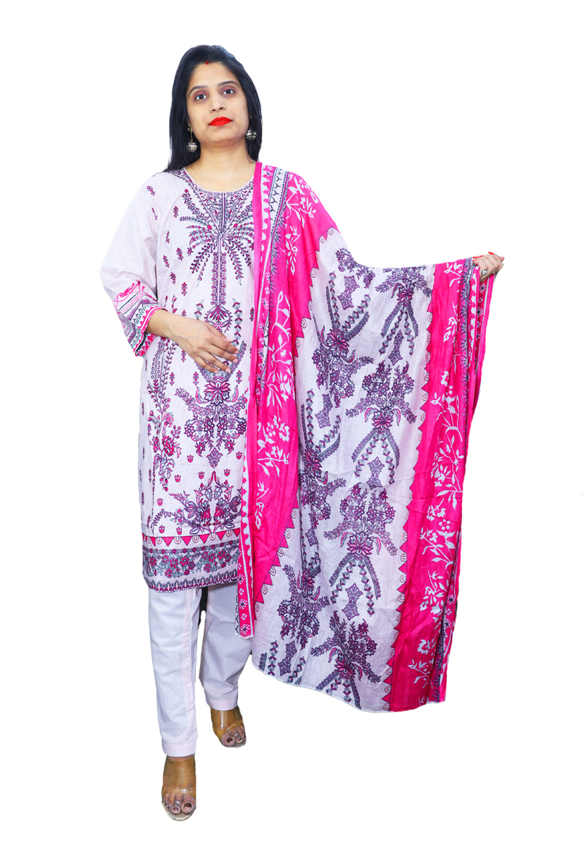 Degital Print Pakistani Suits Cotton Fabric