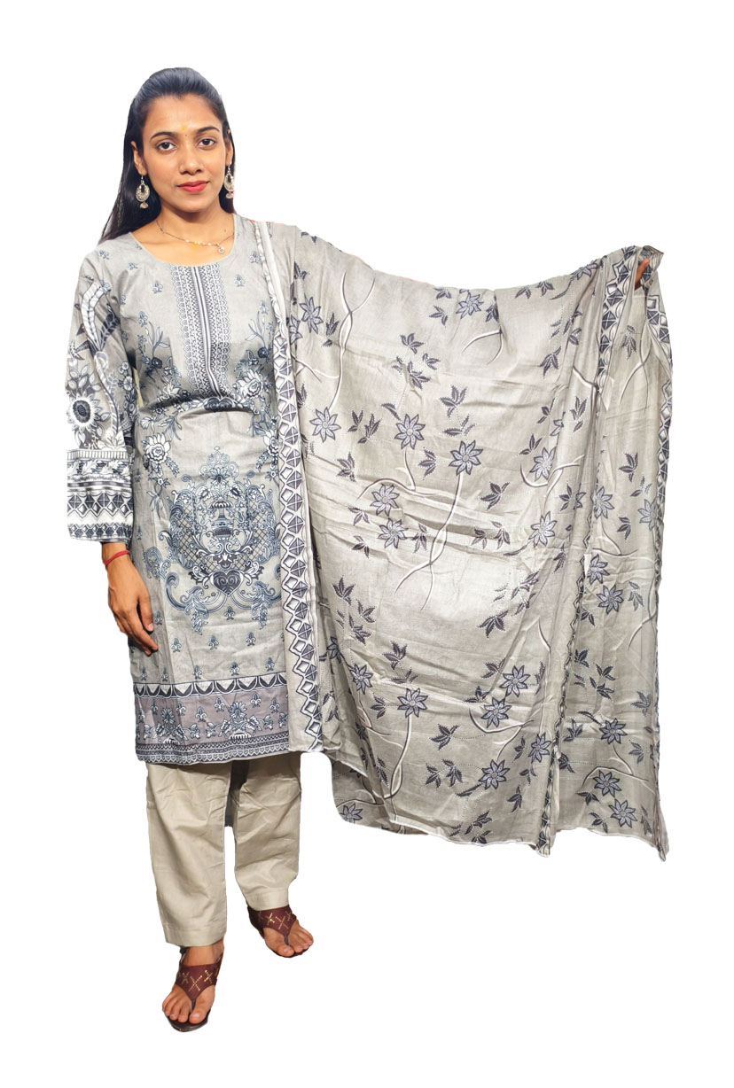 Degital Print Pakistani Suits Cotton Fabric