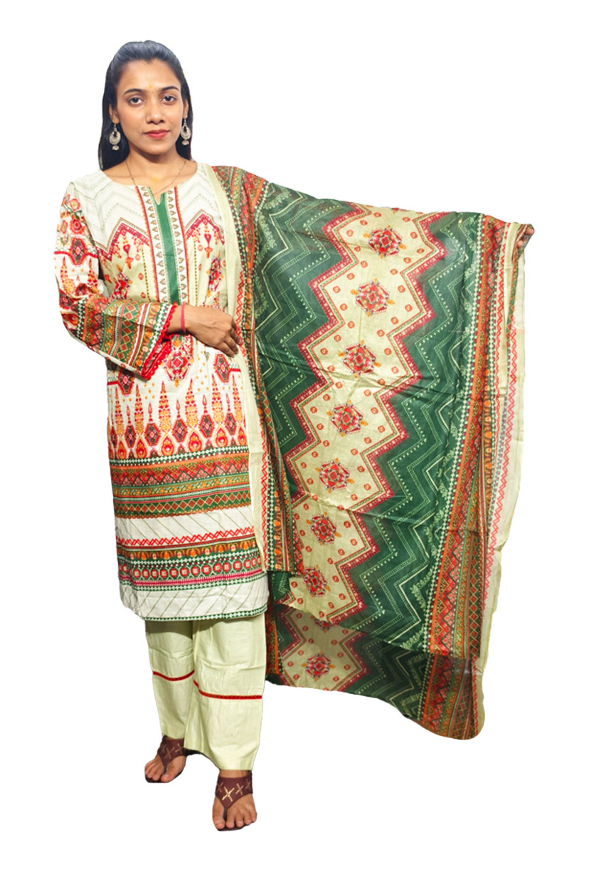 Degital Print Pakistani Suits Cotton Fabric