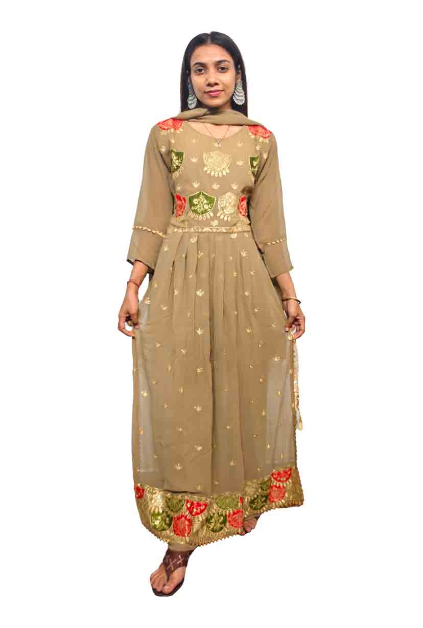 Naira Cut Suit Georgette