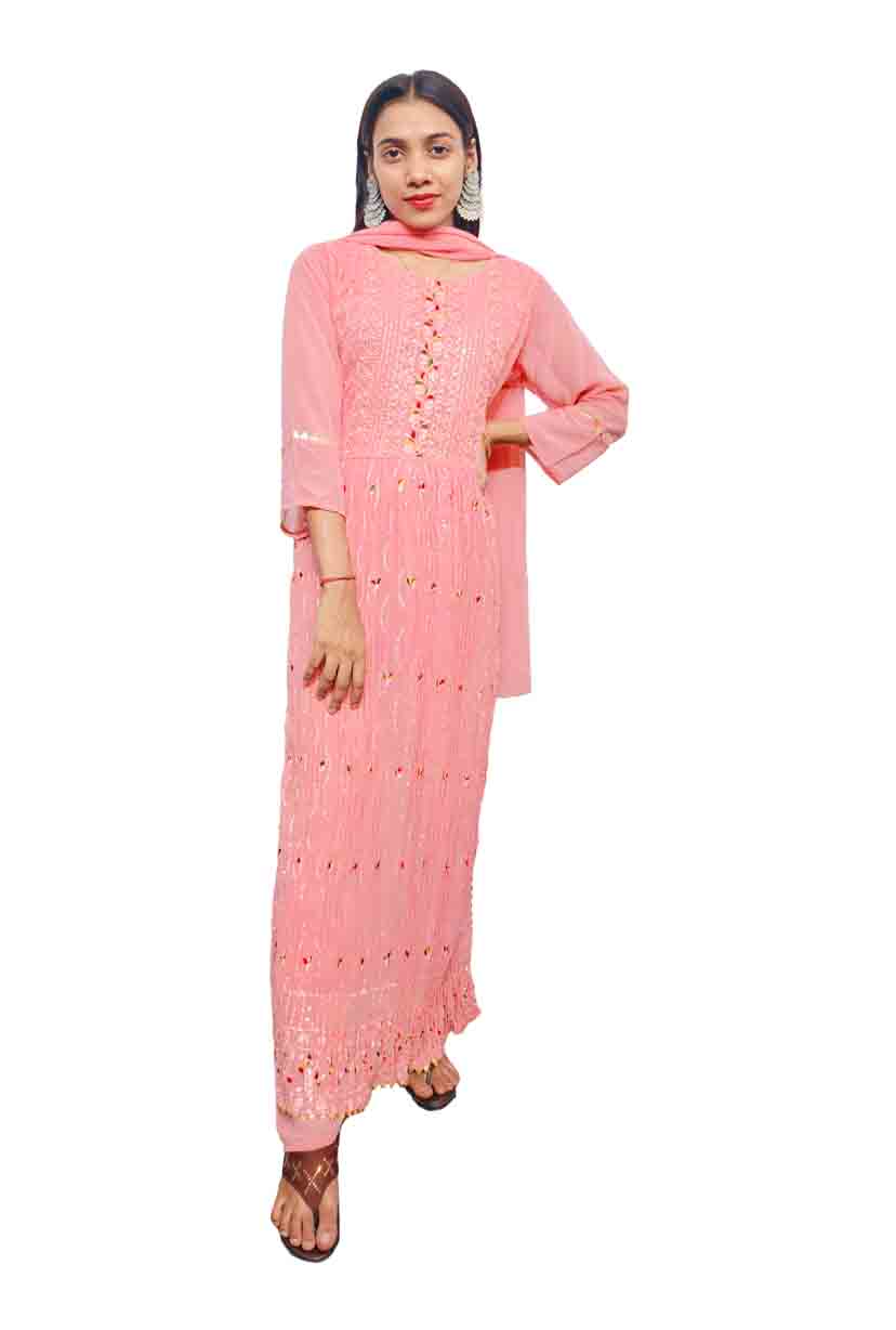 Naira Cut Suit Georgette