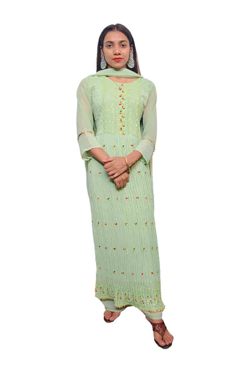 Naira Cut Suit Georgette