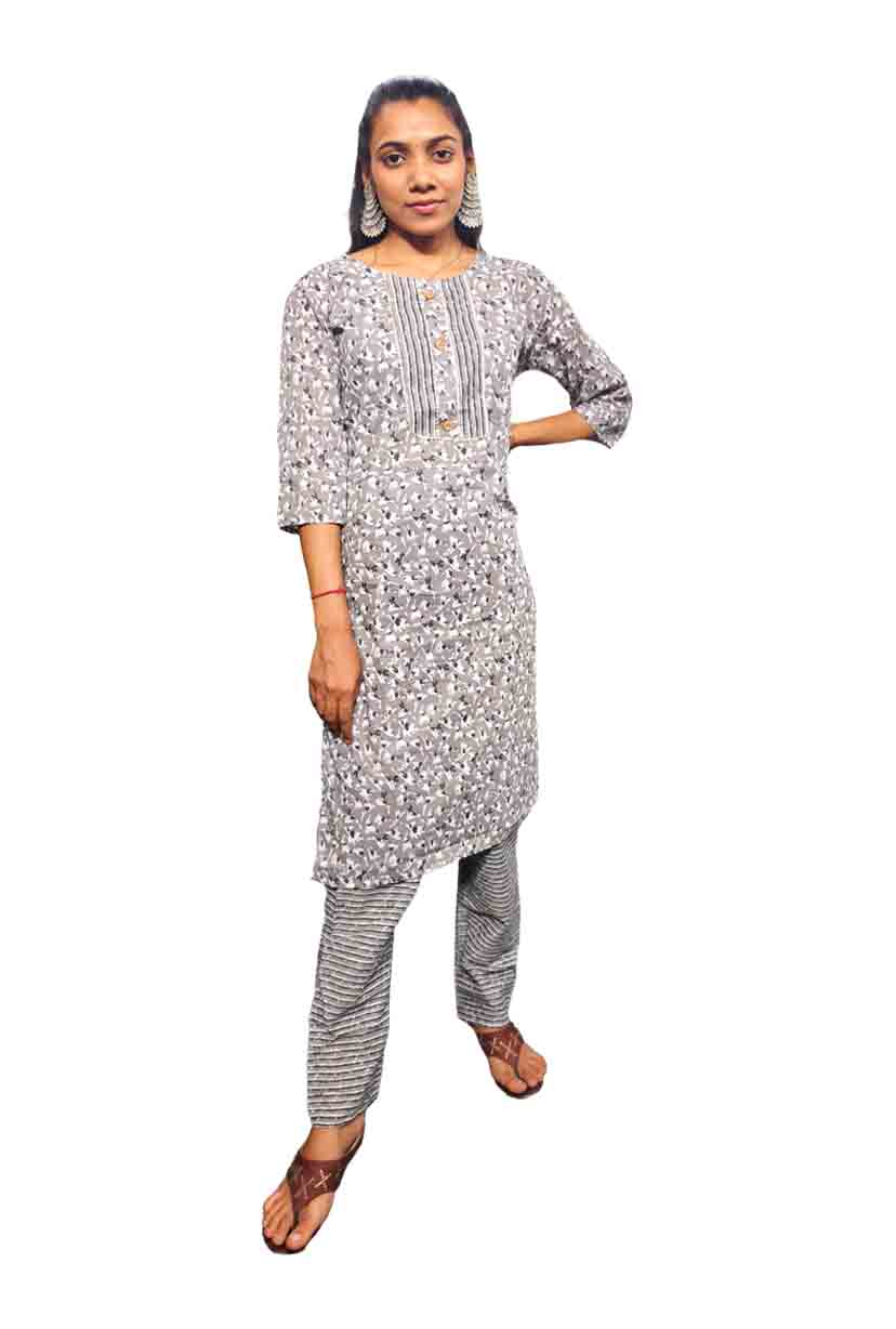 Beautiful Cotton Kurti with Pant Set