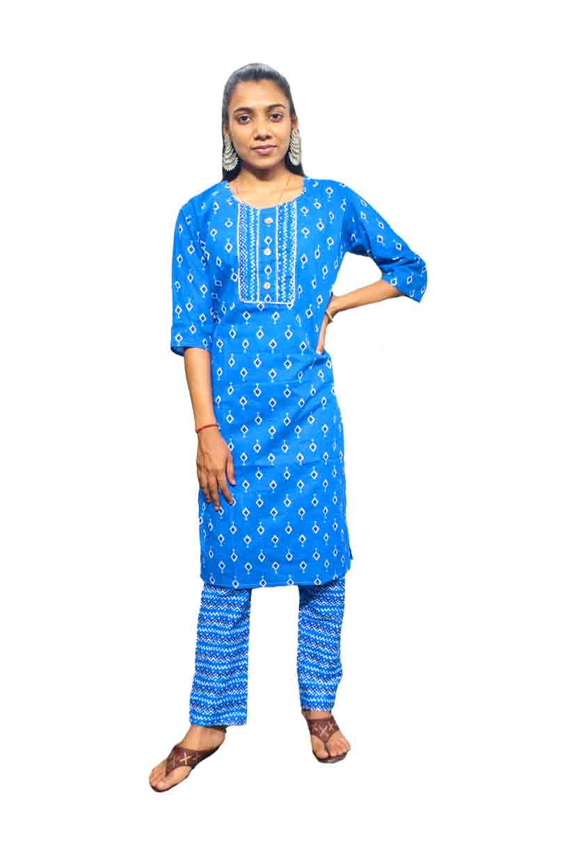 Beautiful Cotton Kurti with Pant Set