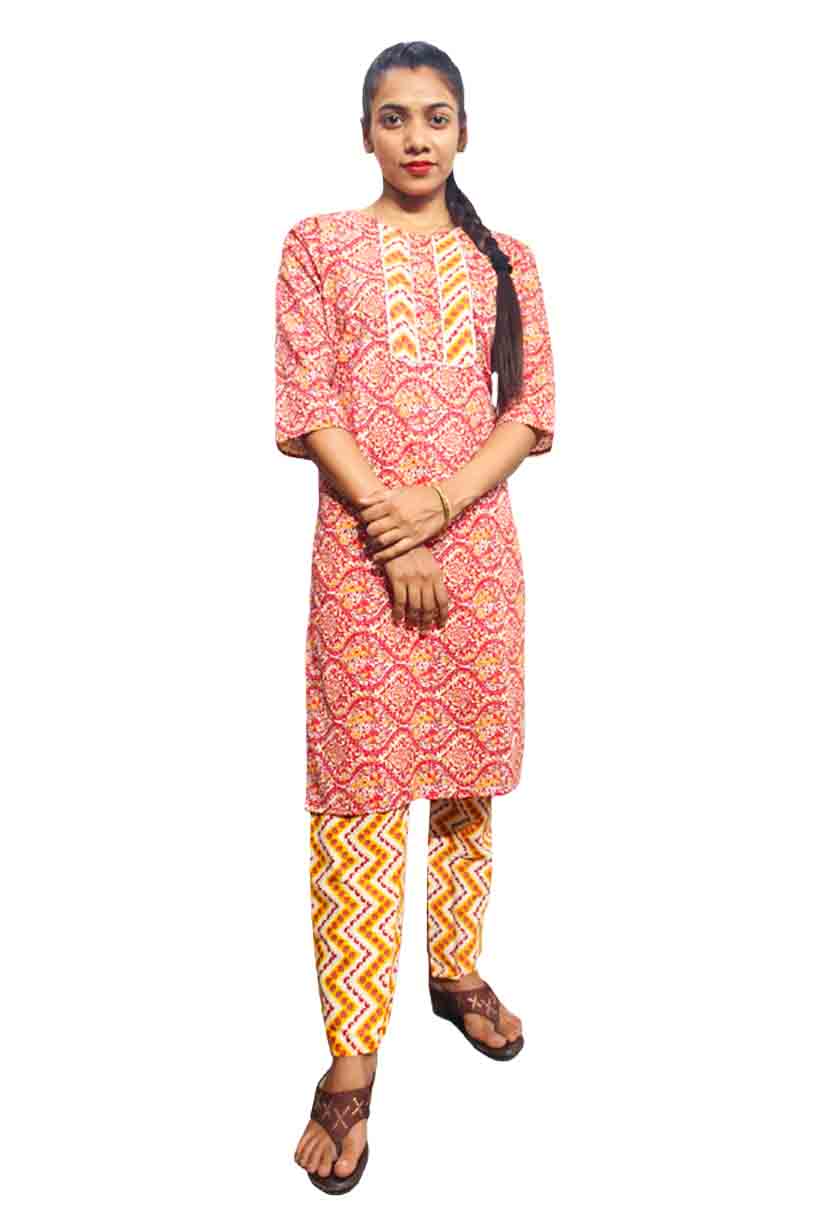 Beautiful Cotton Kurti with Pant Set