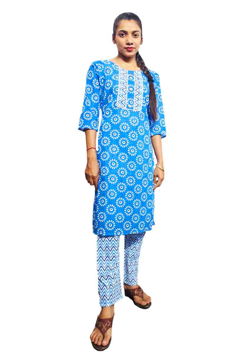 Beautiful Cotton Kurti with Pant Set