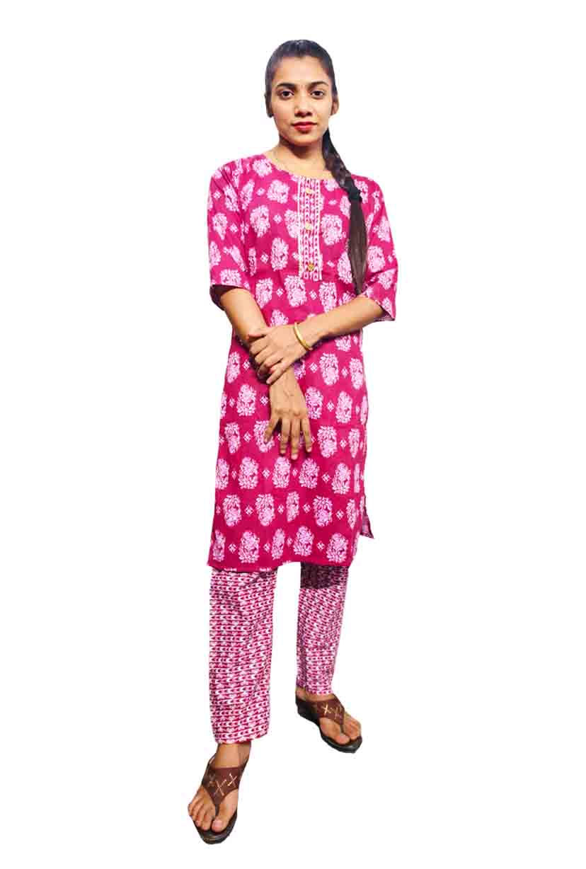 Beautiful Cotton Kurti with Pant Set