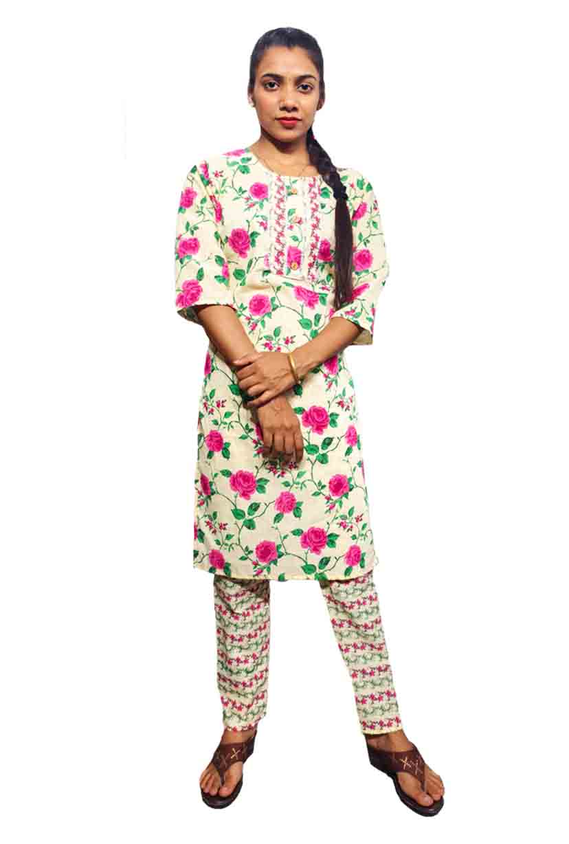 Beautiful Cotton Kurti with Pant Set