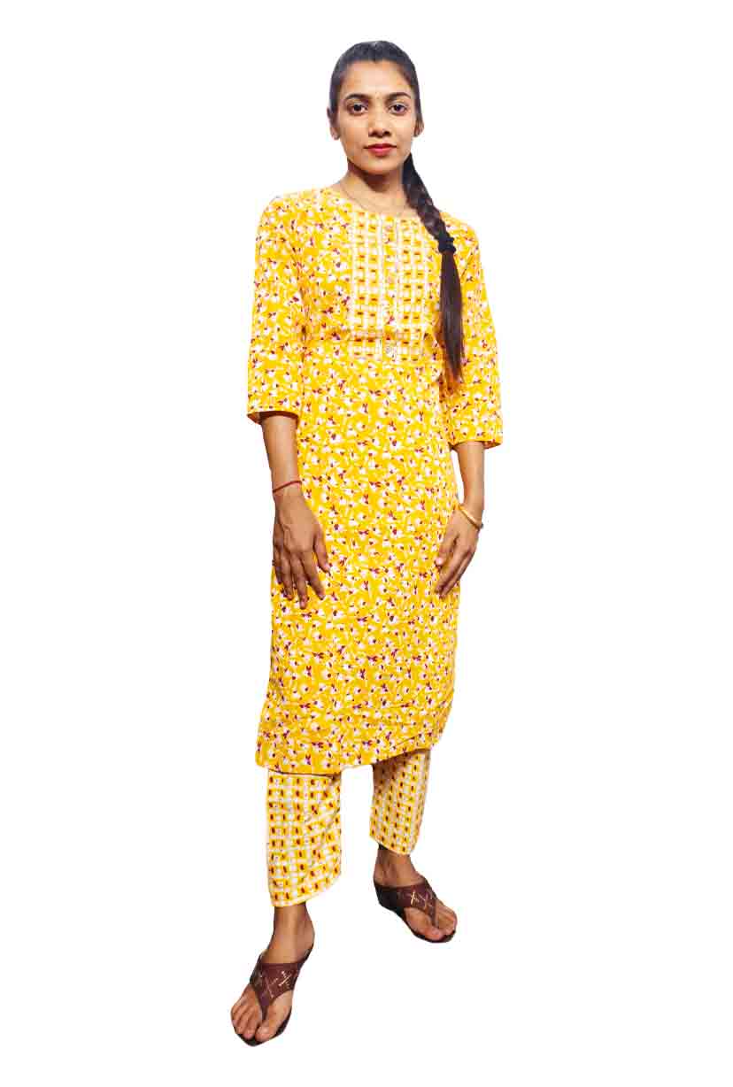 Beautiful Cotton Kurti with Pant Set