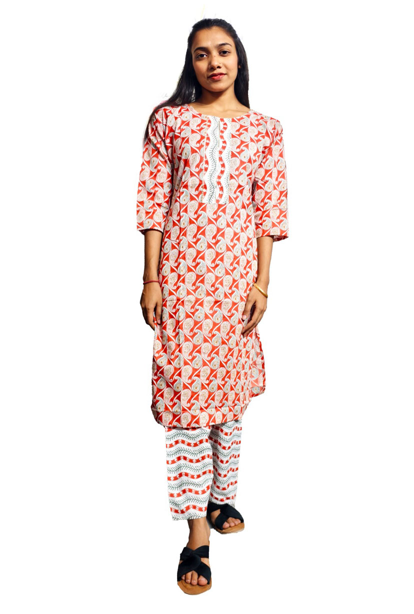 Digital Print Kurti with Pant Set