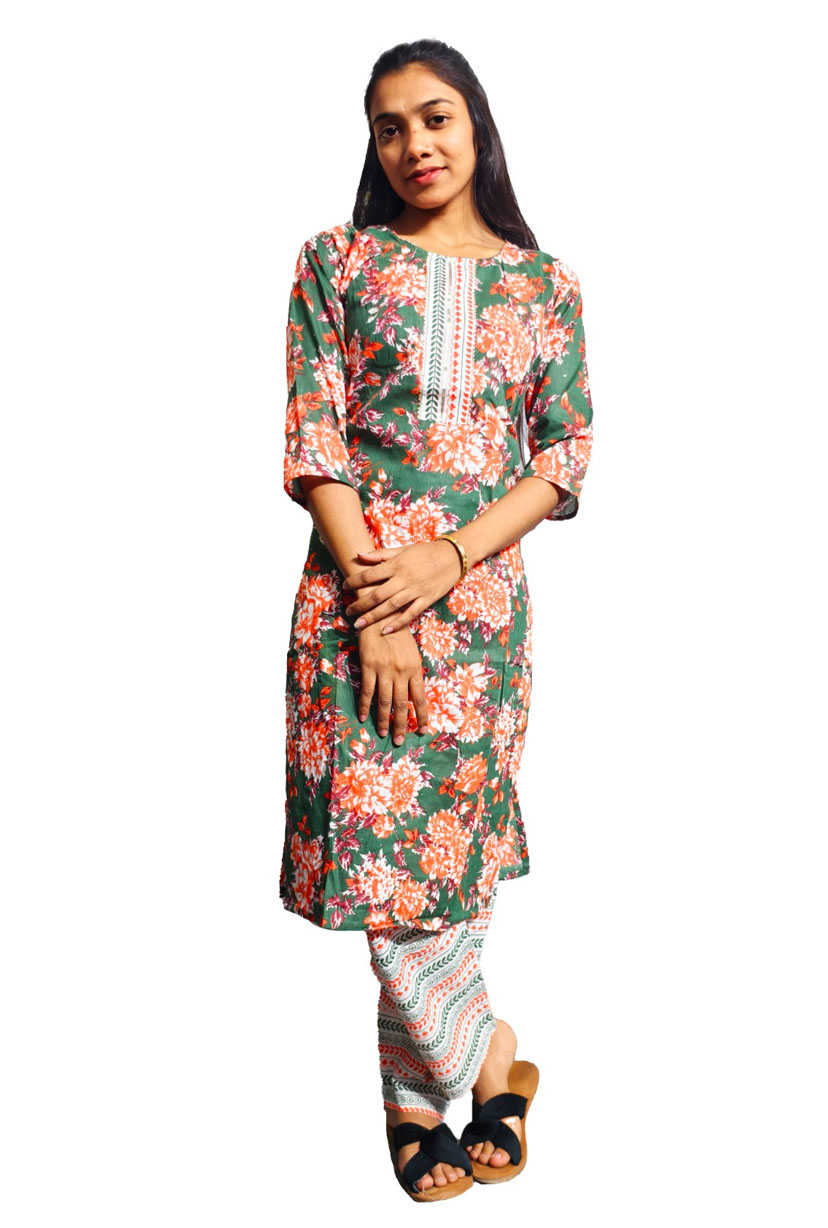 Digital Print Kurti with Pant Set