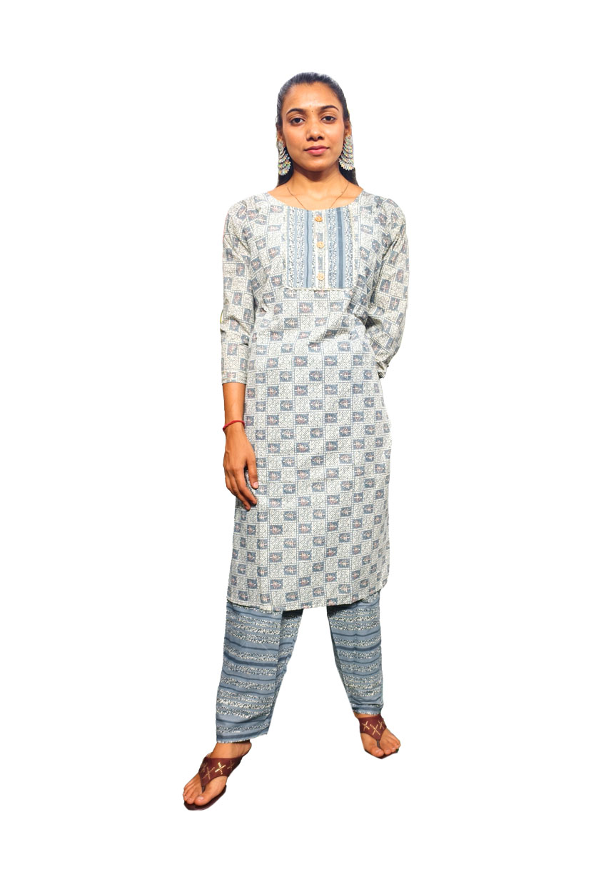 Digital Print Kurti with Pant Set