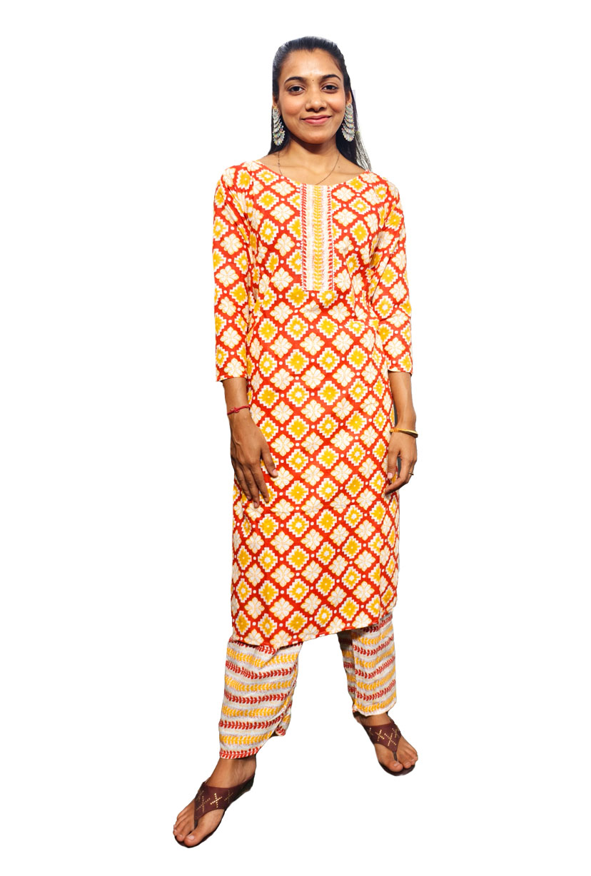 Digital Print Kurti with Pant Set