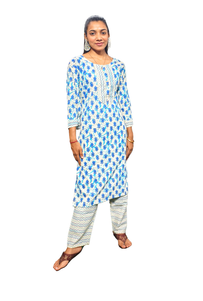 Digital Print Kurti with Pant Set