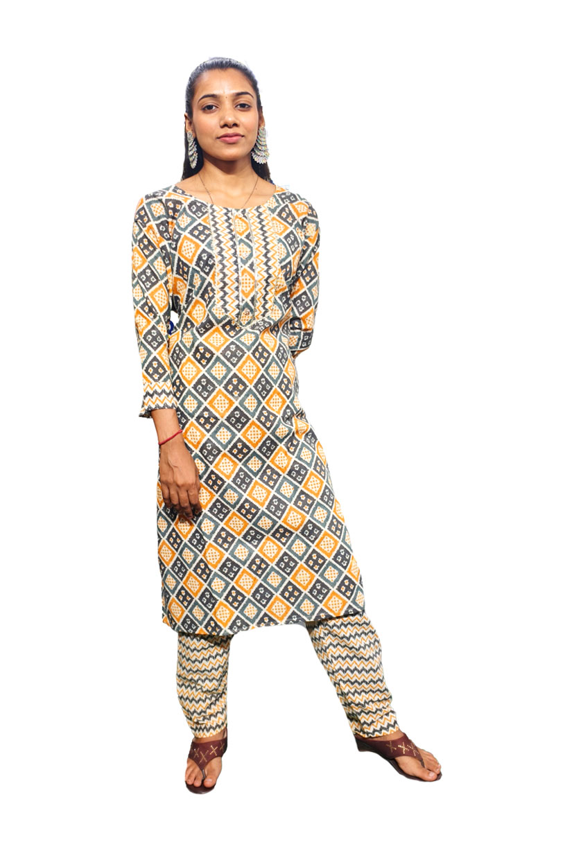 Digital Print Kurti with Pant Set