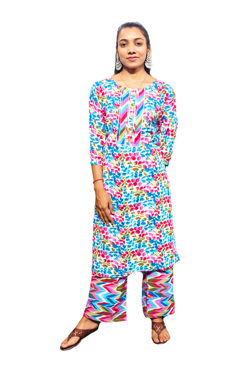 Digital Print Kurti with Pant Set