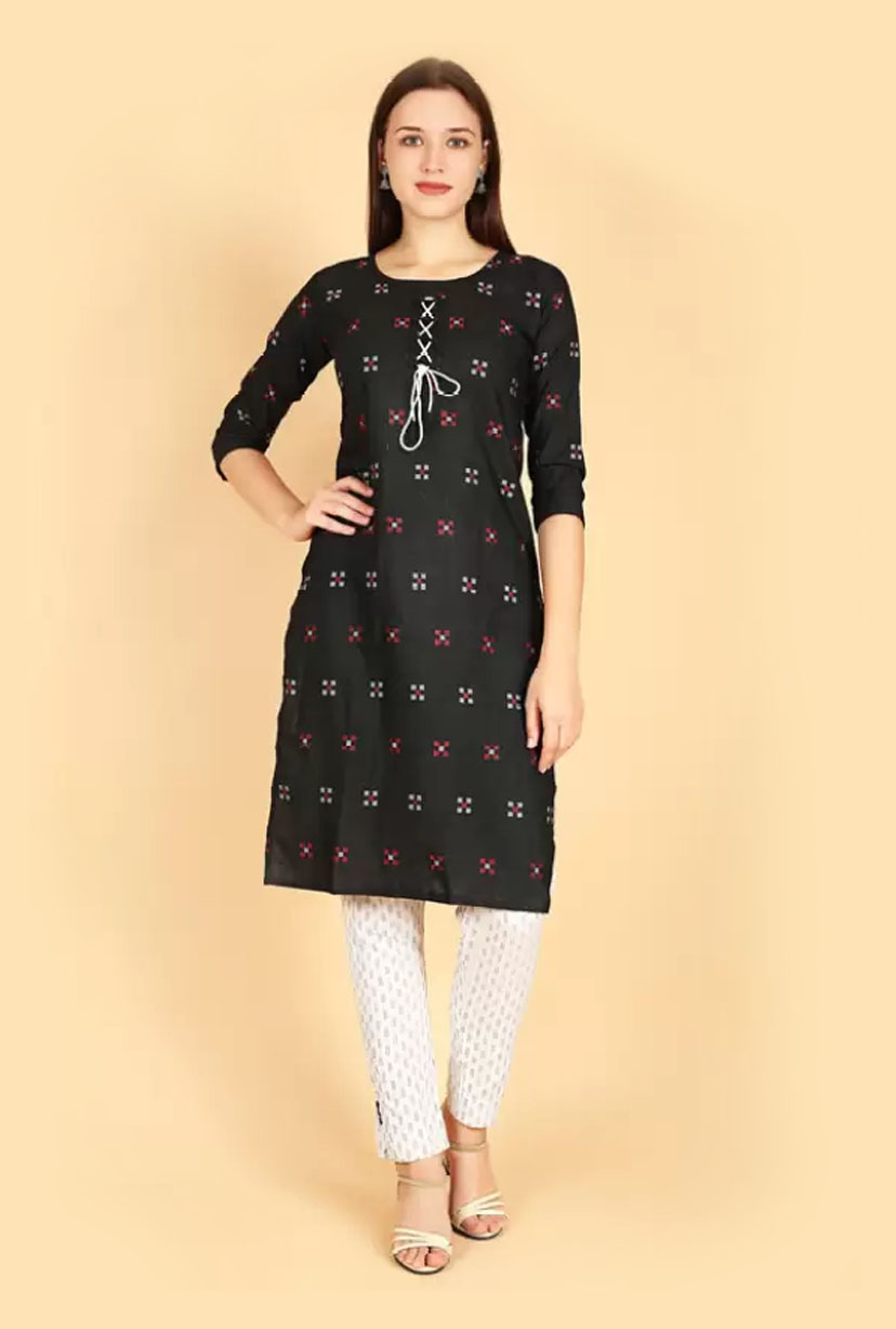 Women's Kurti with Pant Set Cotton Fabric