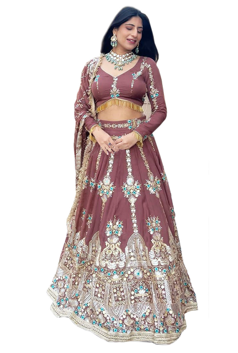 Faux Georgette with Heavy Embroidery