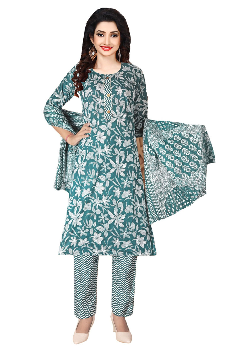 Cotton Kurti Pant with Duppatta