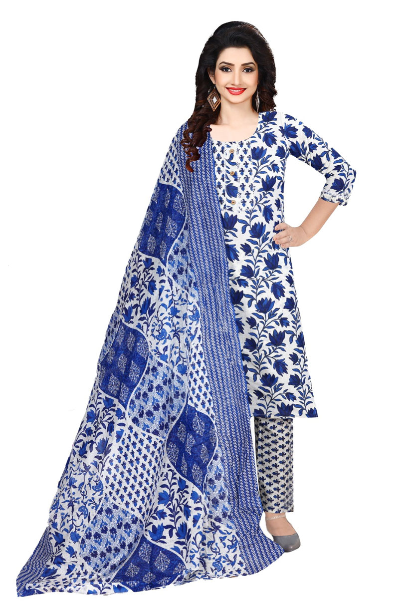 Cotton Kurti Pant with Duppatta