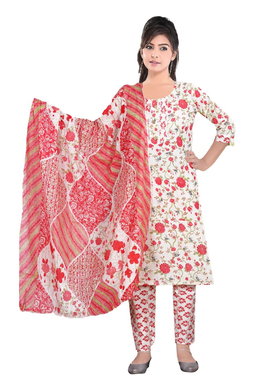 Cotton Kurti Pant with Duppatta