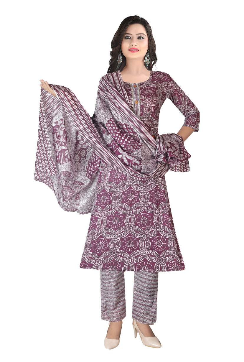 Cotton Kurti Pant with Duppatta