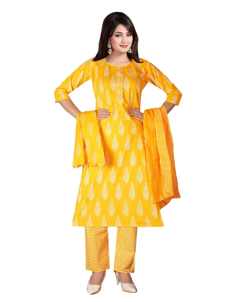 Cotton Kurti Pant with Duppatta