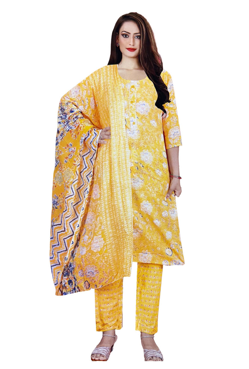 Cotton Kurti Pant with Duppatta