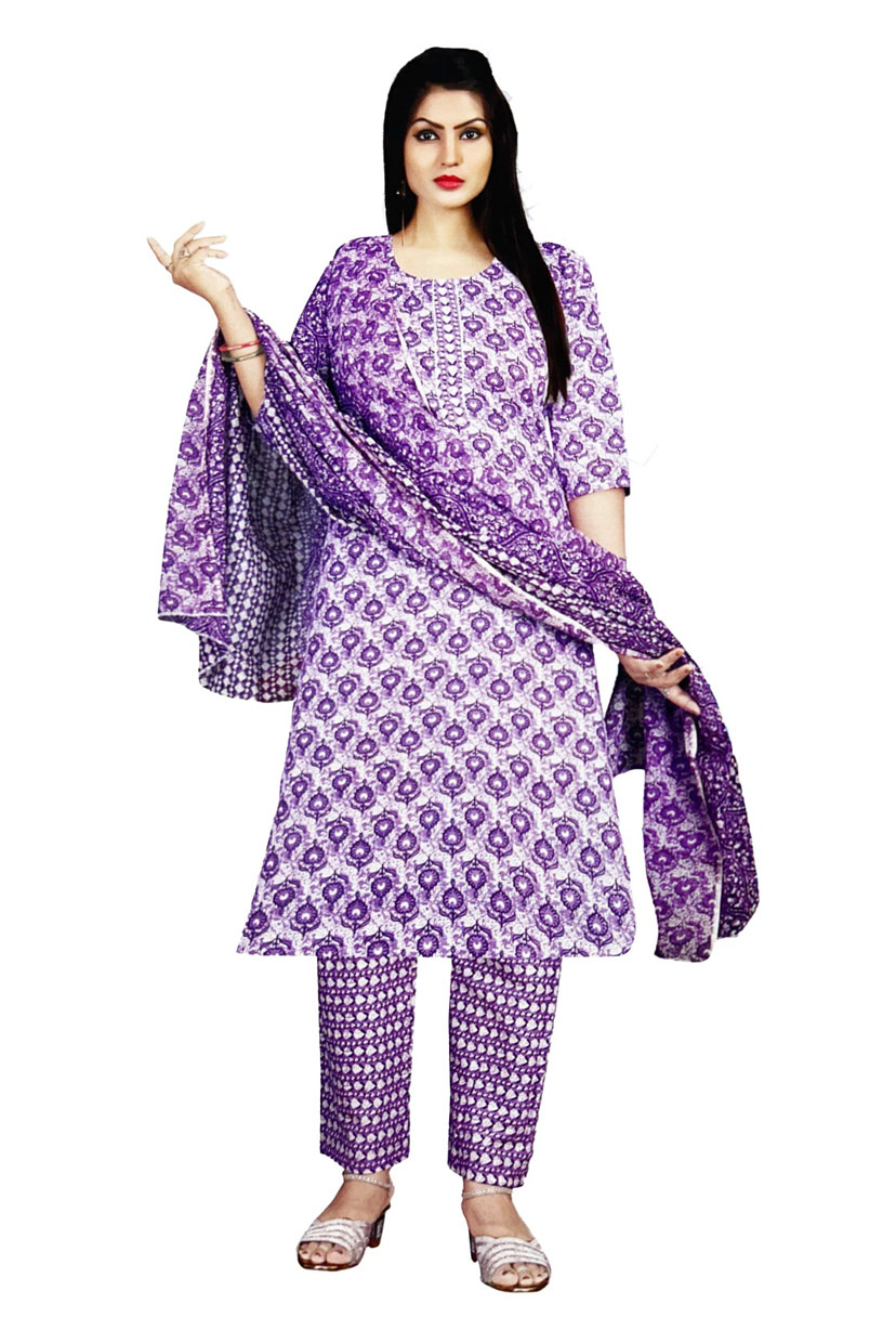 Cotton Kurti Pant with Duppatta