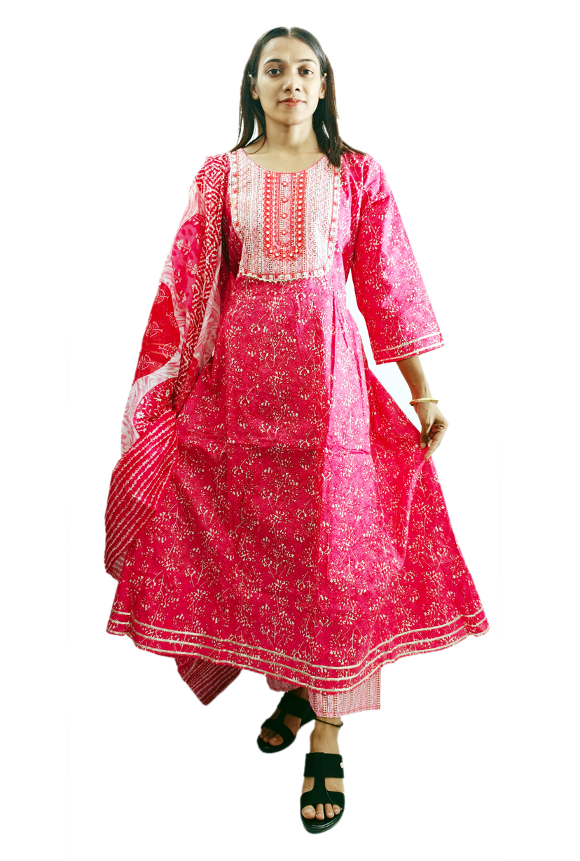 Ghera Kurti Pant with Dupatta 