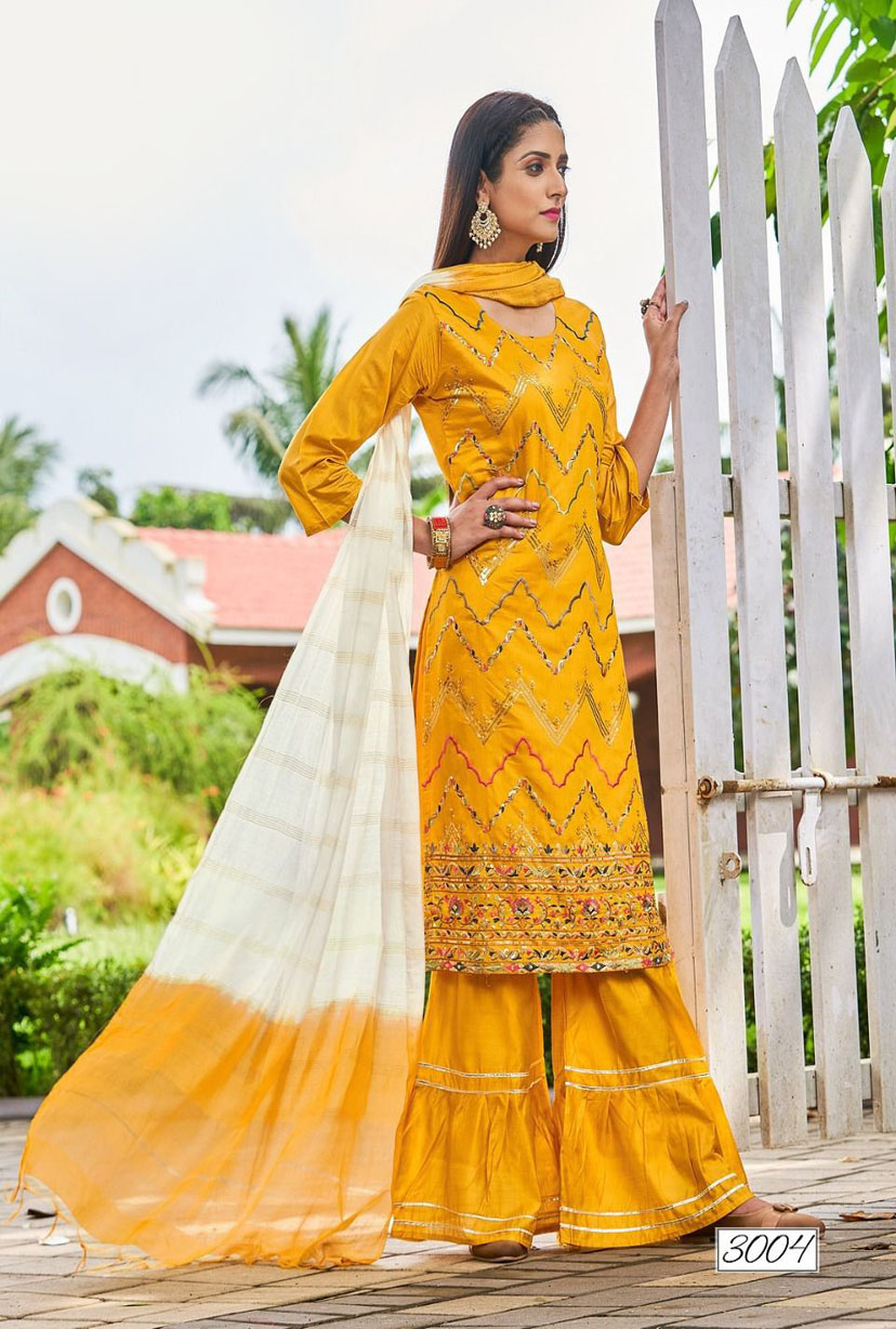 Pure Chanderi Kurti With Sharara