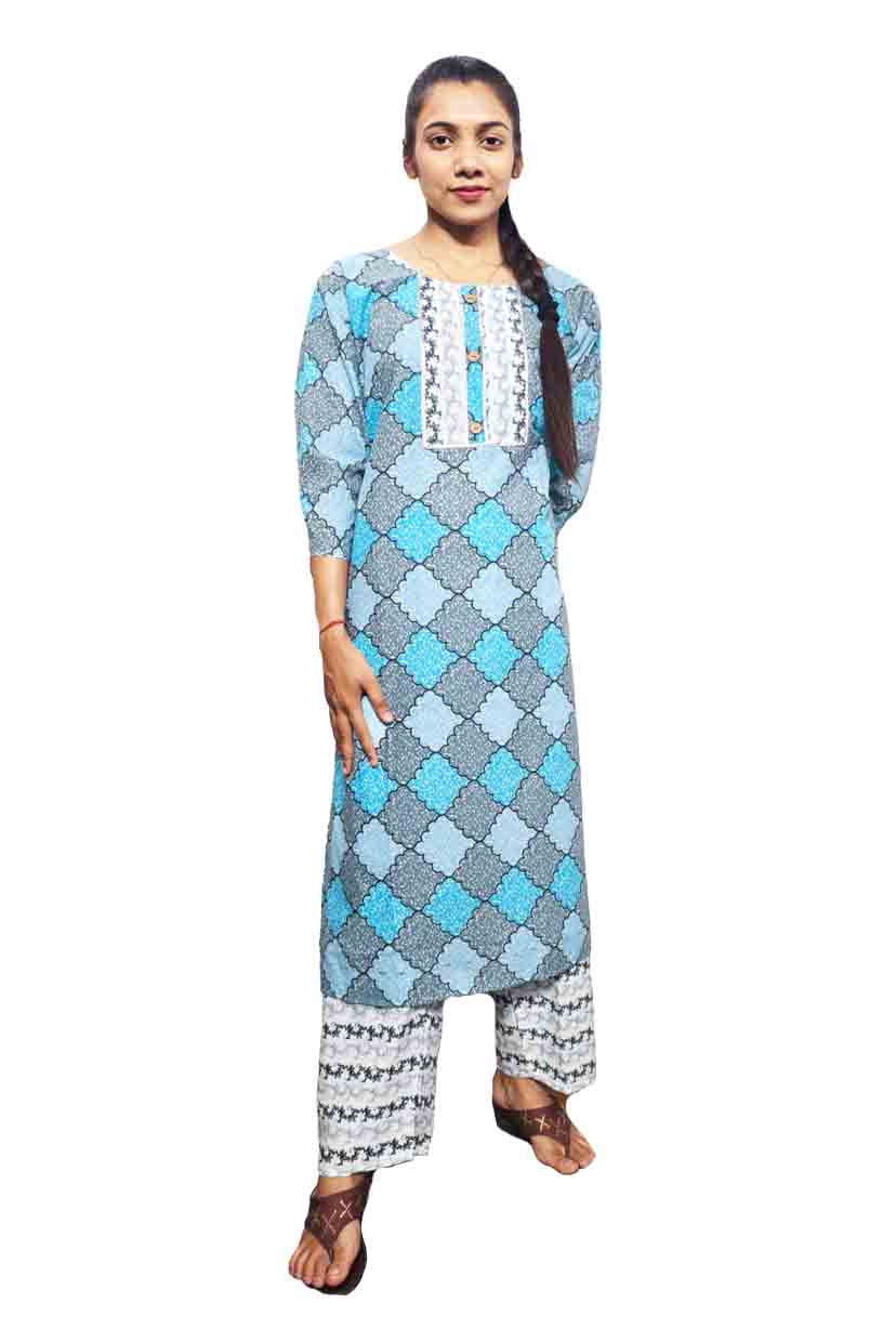 Big Size Cotton Kurti With Pant