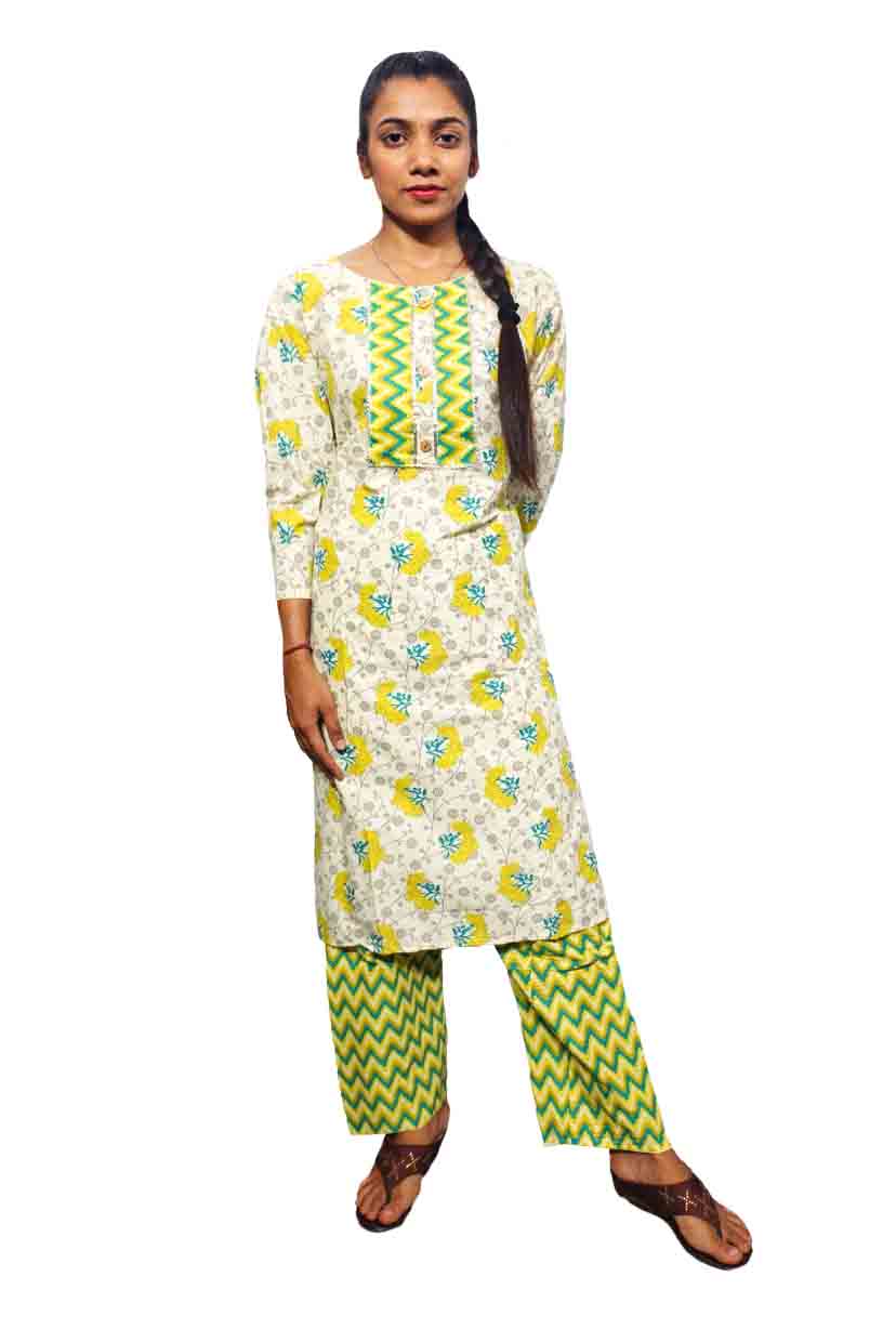 Big Size Cotton Kurti With Pant