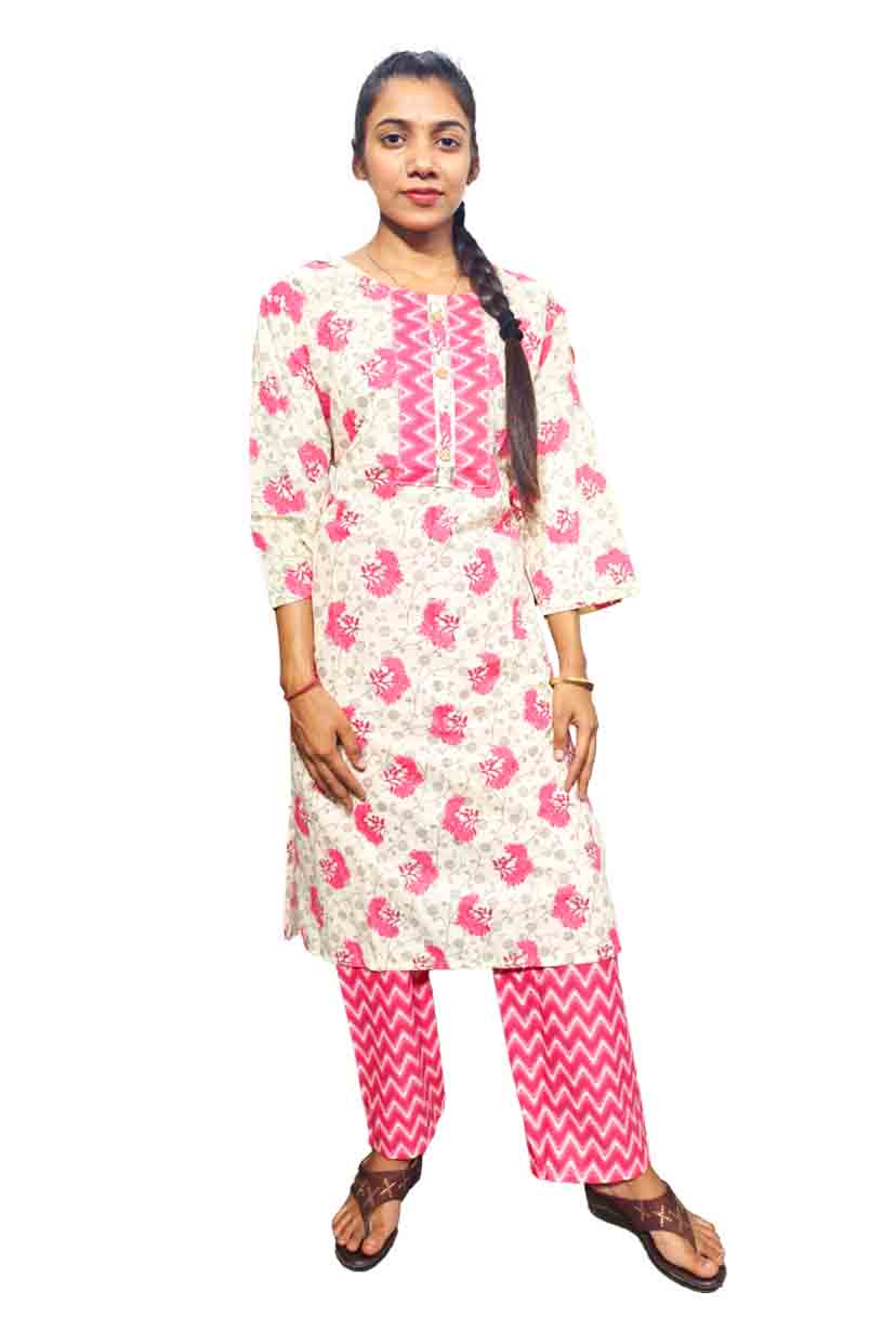 Big Size Cotton Kurti With Pant